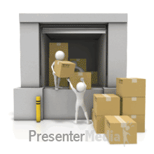 Dock Figures Loading Boxes PowerPoint animation