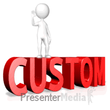 Stick Figure Waving On Text PowerPoint animation