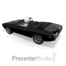 Figure Driving Car PowerPoint animation