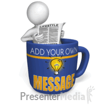Coffee Reading Newspaper Read PowerPoint animation