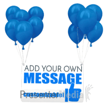 Floating Balloons Custom Sign PowerPoint animation