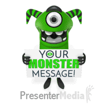 Horned Monster Sign Custom PowerPoint animation