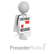 Sandwich Board Marketer PowerPoint animation