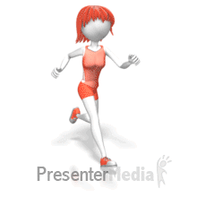 Woman Figure Running PowerPoint animation