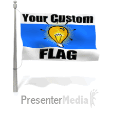 Custom Flag On Pole PowerPoint animation