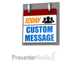 Daily Calendar Tear Custom PowerPoint animation