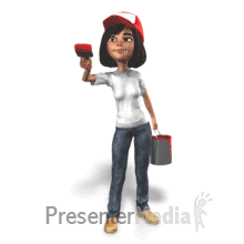 Talia Brushing Wall PowerPoint animation