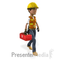 Construction Worker Toolbox PowerPoint animation