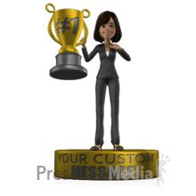 Woman Trophy Award PowerPoint animation