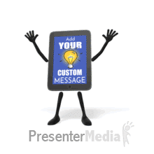 Tablet Waving Hands PowerPoint animation