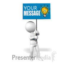 Stick Figure Flip Sign PowerPoint animation