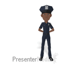 Police Flat Show Badge PowerPoint animation