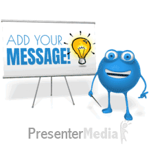 Roundy Presenting At Board PowerPoint animation