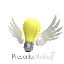 Light Bulb Wings PowerPoint animation