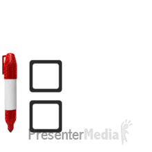 Marker Drawing Two Check Marks PowerPoint animation