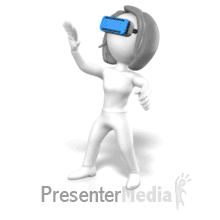 Stick Woman Vr Goggles PowerPoint animation