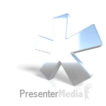 Chrome Asterisk Symbol Spin PowerPoint animation