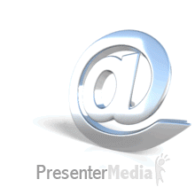 Chrome At Symbol Spin PowerPoint animation