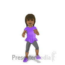 Young Girl Excited PowerPoint animation