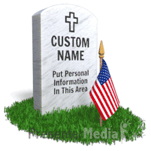 Memorial Day Gravestone Custom PowerPoint animation