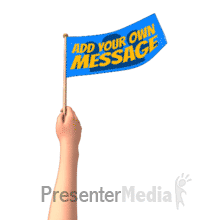 Hand Holding Flag Custom PowerPoint animation