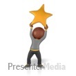 Holding Golden Star - Presentation Clipart