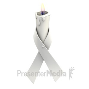 red white blue ribbon candle flicker