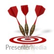 Three Darts Hit Target Presentation clipart