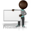 Grey Stick Guy Blank Board - Presentation Clipart