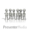 Group Stick Figures Standing Together Presentation clipart