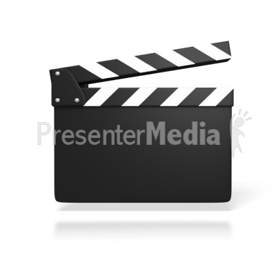 Blank Film Slate or Clapboard Presentation clipart