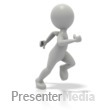 Single Stick Figure Runner - Presentation Clipart