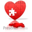 Heart Puzzle Piece Missing Presentation clipart