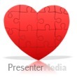 Standing Heart Puzzle Pieces Presentation clipart