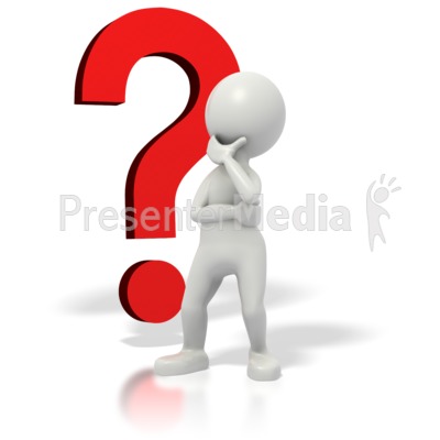 Stickman Question Mark Thinking Presentation clipart