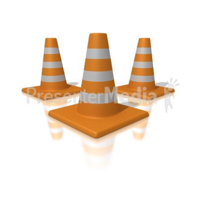 Orange Traffic Cones Presentation clipart