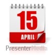 Office Calendar April 15 Tax Day Presentation clipart