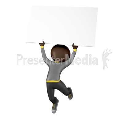 Stick Figure Jump Sign Presentation clipart