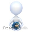 Stick Figure Hold Earth - Presentation Clipart