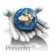 World In Hands  - Presentation Clipart