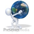 Stick Figure World on Shoulders - Presentation Clipart