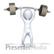 3D Figure Lift Weights - Presentation Clipart