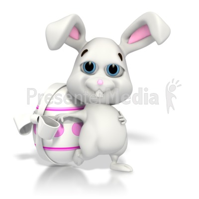 Easter Bunny Relaxing Presentation clipart