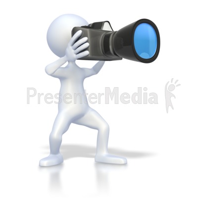 Stick Figure Taking Picture Presentation clipart