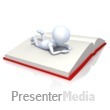 Stick Figure Reading Book Presentation clipart