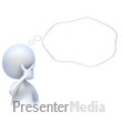 3D Figure with Thought Bubble Presentation clipart