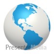 Blue White Earth North South America Presentation clipart