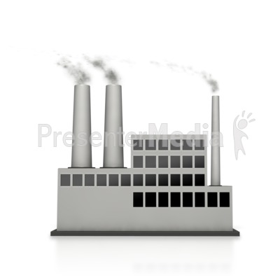 Industrial Factory Building Presentation clipart