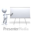 Stick Figure Presenting Blank Board Presentation clipart