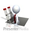 Stick Figure Climbing The Corporate Ladd Presentation clipart